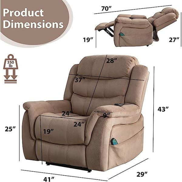 Lay flat recliner Power Lift Recliner Chair for Elderly with Massage and Heat