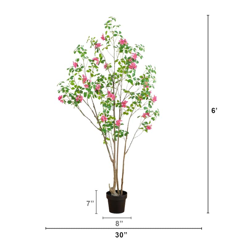 6-ft Artificial Dogwood Tree with Real Touch Leaves