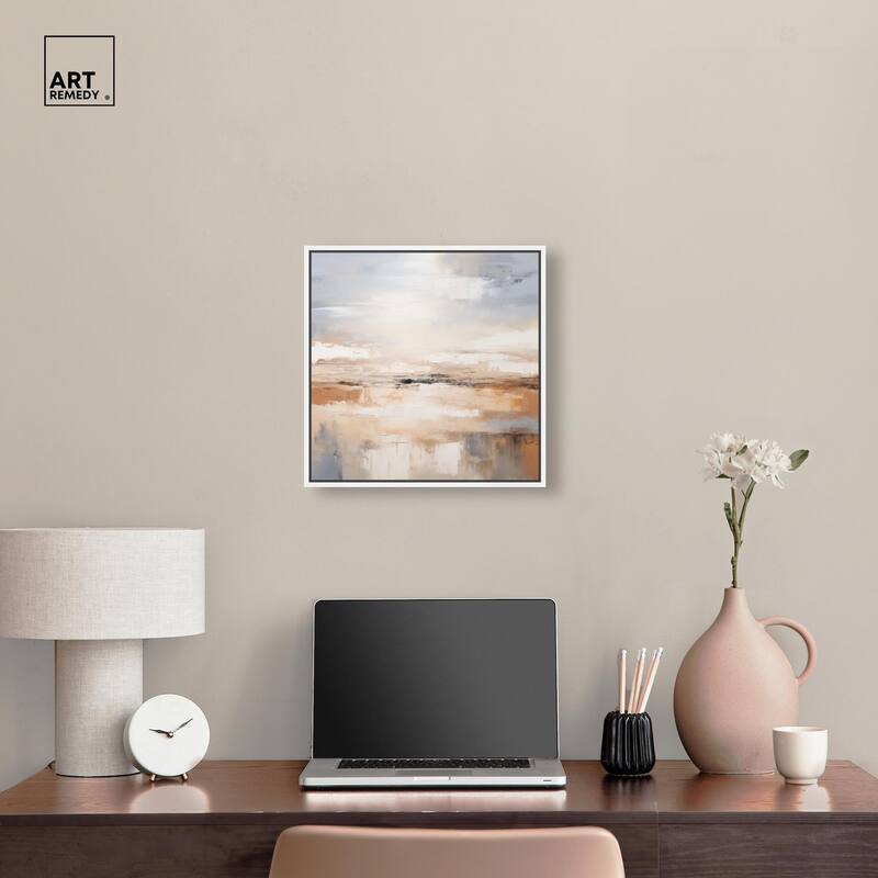 Tonal Strata Canvas by Art Remedy