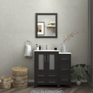 Vanity Art Oak Single-sink Bathroom Vanity Set
