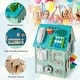 preview thumbnail 10 of 9, Montessori Play House with Sensory Games and Interior Storage Space-Blue - 13" x 13" x 18"