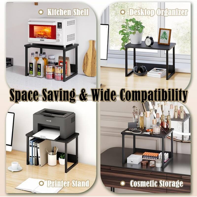 Kitchen Countertop Organizer Cabinet Shelf - 12.4"D x 17"W x 12"H