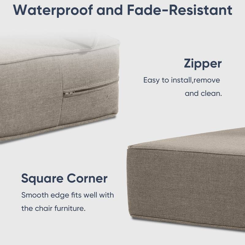 2 Pairs 6 Inch Seat Back Cushion for Chair, Sofa