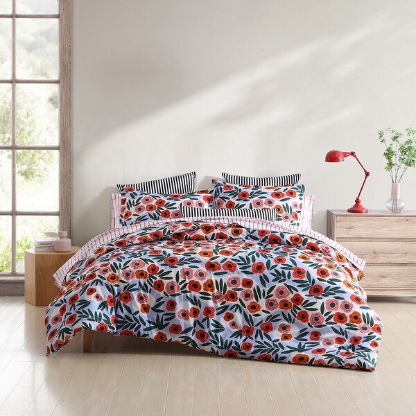 Marimekko Ruukku Cotton Blue Duvet Cover Set - Bed Bath & Beyond