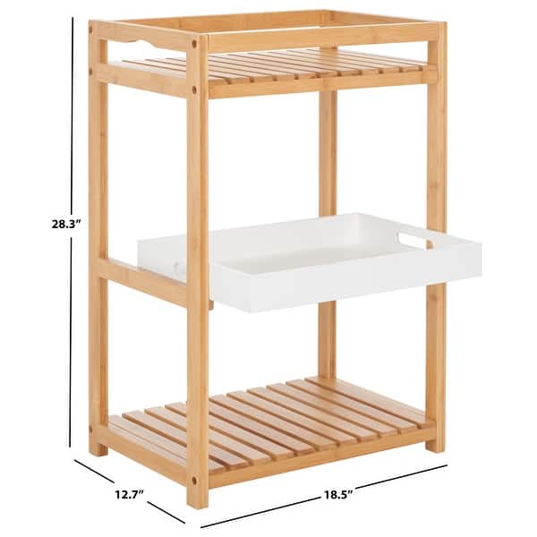 SAFAVIEH Home Collection Akio 3 Tier Shelf - 19" W x 13" D x 28" H