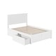 preview thumbnail 5 of 11, Nantucket Full Solid Wood Platform Bed with Footboard & 2 Storage Drawers in White