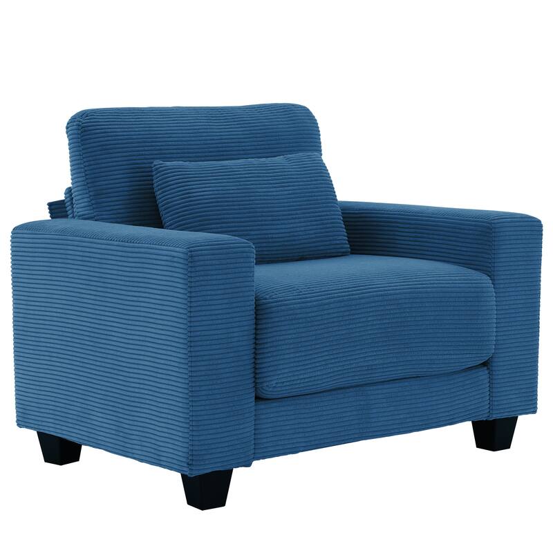 Corduroy Widened Single Sofa Chair, A Extra Lumbar Pillow