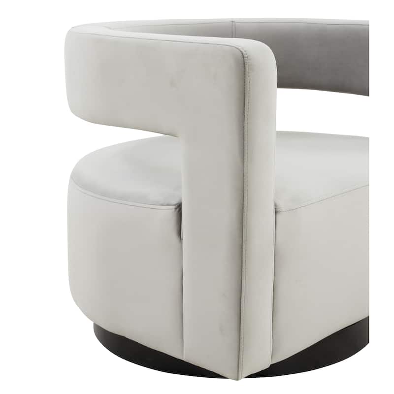 SAFAVIEH Couture Cela Swivel Chair (Fully Assembled) - 31.1" W x 28.4" L x 26.8" H - 31Wx28Dx27H