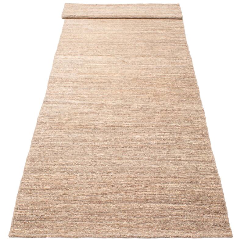ECARPETGALLERY Flat-Weave Ankara Brown Wool Kilim - 4'5 x 16'2