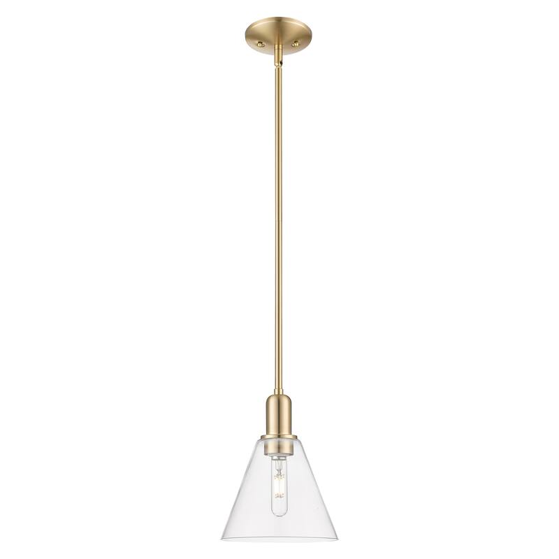 Innovations Lighting Endless Possibilities Arcadia - Berkshire Glass - 1 Light 8" Stem Hung Mini Pendant - Clear/Champagne Bronze