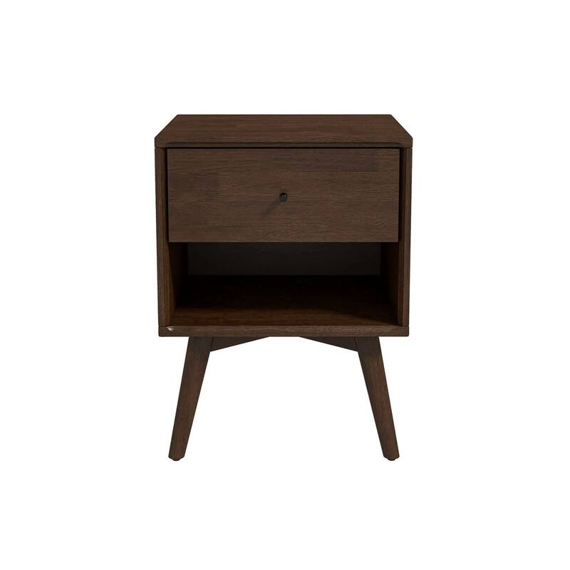 GDFStudio - Caroline Mid-Century Modern Nightstand with Solid Wood Frame & Single Storage Drawer