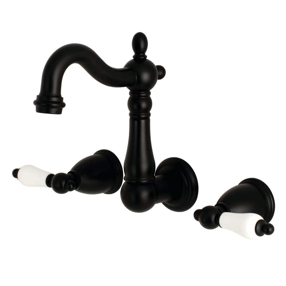 Kingston Brass Heritage 1.2 GPM Wall Mounted Bathroom Faucet with