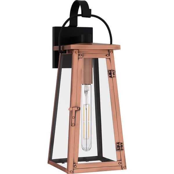 slide 2 of 7, Carolina 1-Light Aged Copper Outdoor Wall Lantern