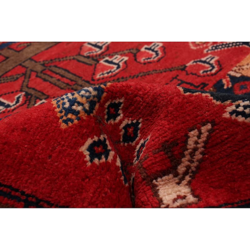 ECARPETGALLERY Hand-knotted Anadol Red Wool Rug - 3'5 x 9'9