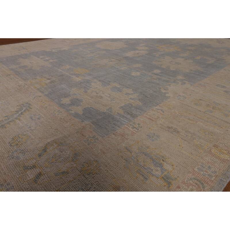 Oushak Turkish Area Rug Hand-Knotted Vegetable Dye Wool Carpet - 8'2"x 10'0"