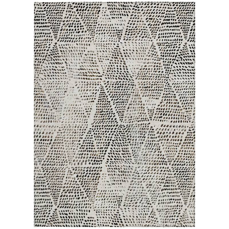 HomeRoots Geometric Transitional Rectangle Outdoor Rug