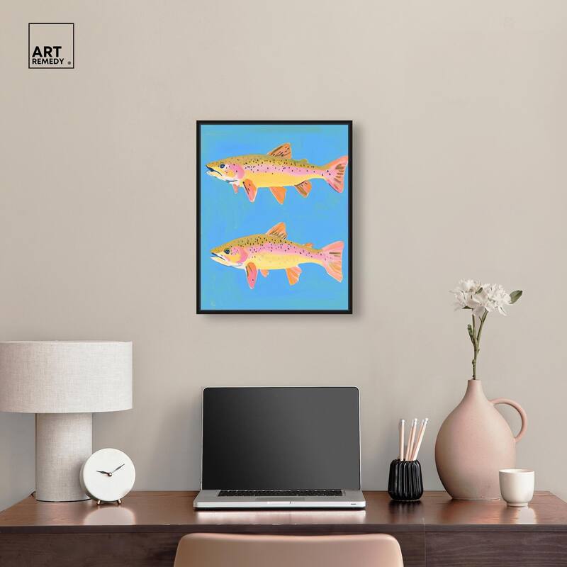 Twin Fins Canvas by Art Remedy