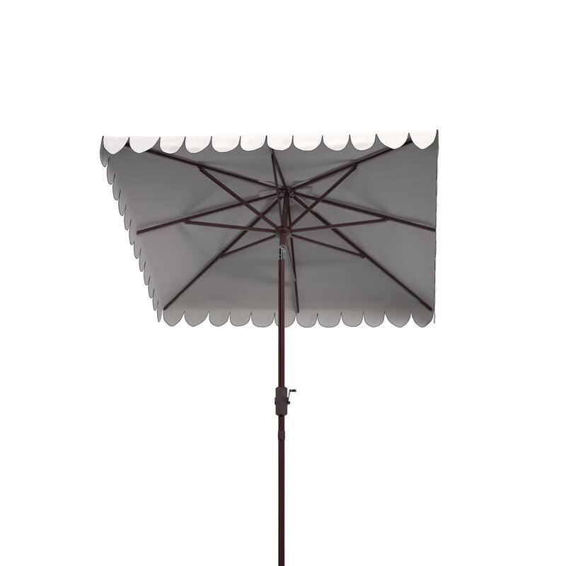 SAFAVIEH Outdoor Koushi 7.5 Ft Square Crank Umbrella, Base Not Included