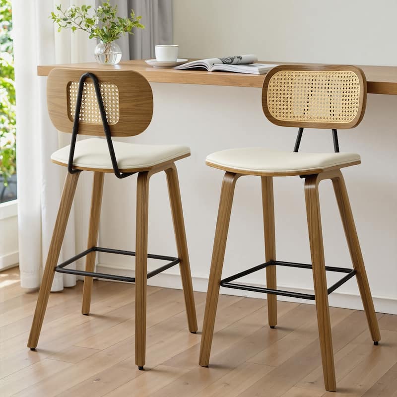 26-Inch Upholstered Counter/ Bar Stools Set of 2 or 3 - 35.1"H x 17.7"W x 19.5"D