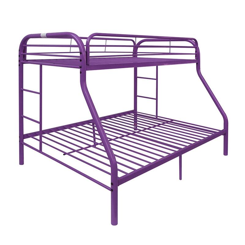 Keane Twin/Full Bunk Bed with Build-In Ladder - Purple