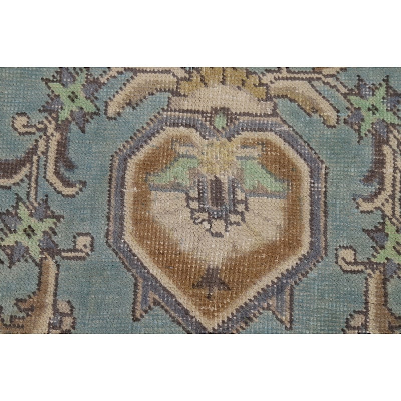 Geometric / Floral Tabriz Persian Area Rug Hand-Knotted Wool Carpet - 6'7"x 9'9"