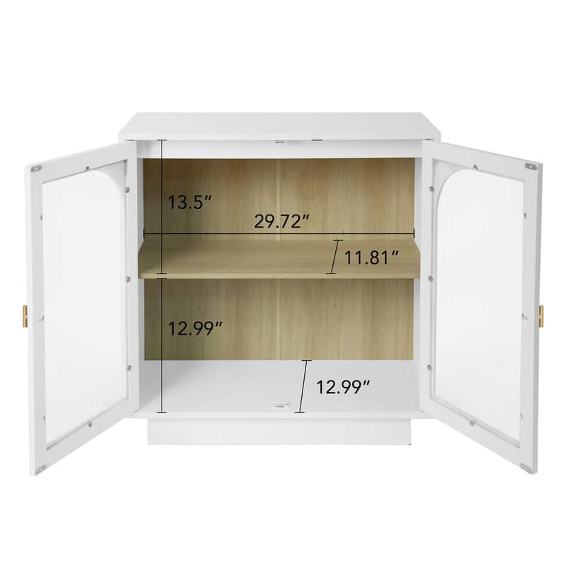 Storage Cabinet with Acrylic Door for Living Room, Dining Room, Study