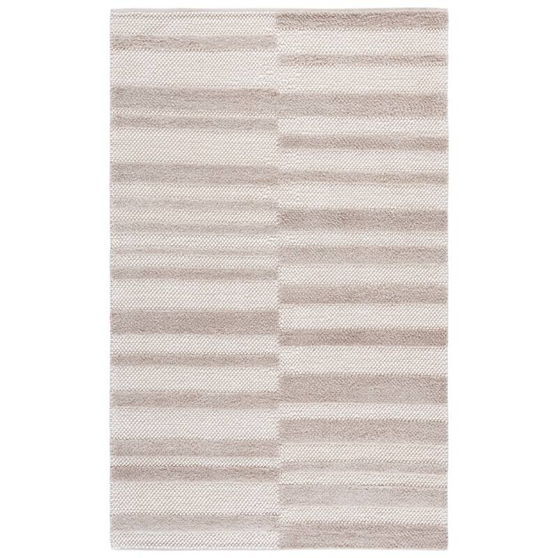 SAFAVIEH Handmade Natura Morane Wool Rug - Beige/Ivory - 5' x 8'