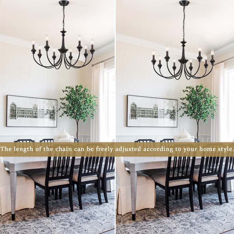 8-Light 28.34 in. Traditional Chandelier for Kitchen Living Room