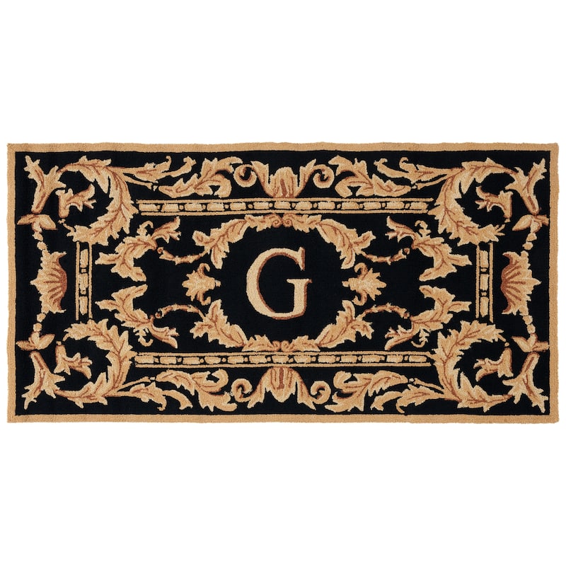 SAFAVIEH Handmade Monogram Kyousuke Casual Rug - 3' x 6' - Black - G
