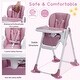 preview thumbnail 2 of 13, Kids Foldable High Chair with Adjustable Height and Recline