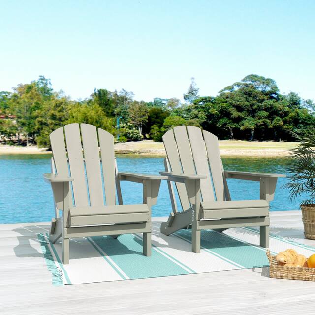 Laguna Outdoor Eco-Friendly Poly Folding Adirondack Chair (Set of 2)