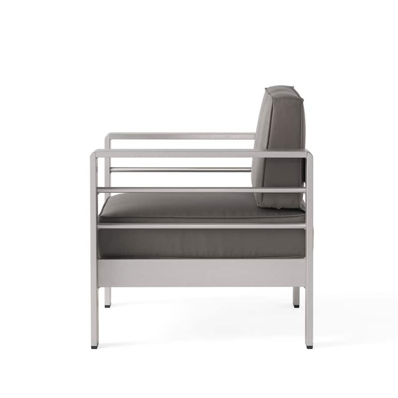 Cape Coral Outdoor 7-piece Chat Set with Fire Table by Christopher Knight Home