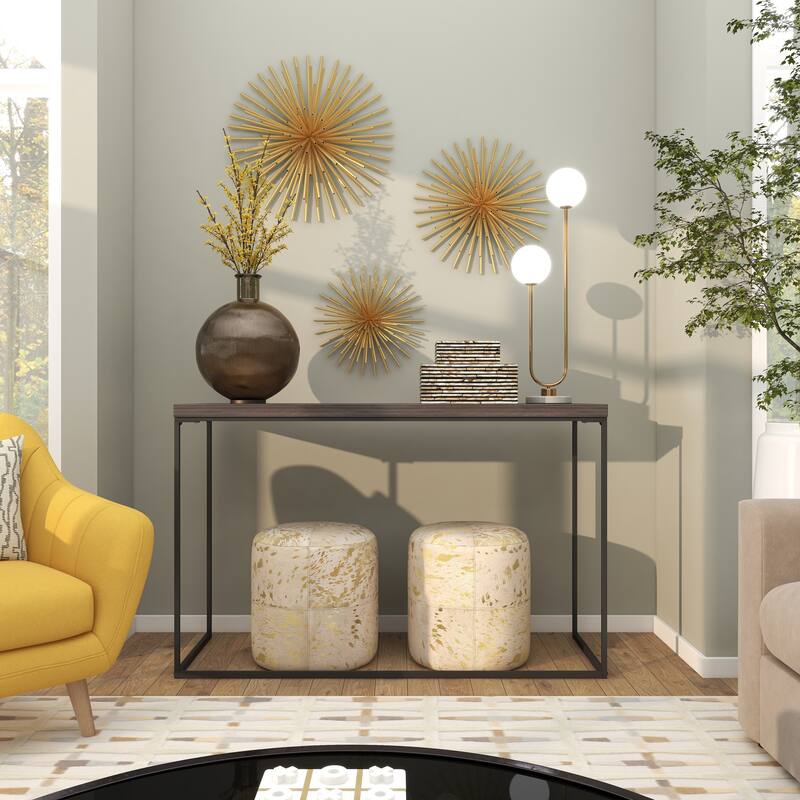 CosmoLiving by Cosmopolitan Metal 3D Starburst Wall Decor (Set of 3) - Silver, Gold, Black, Copper