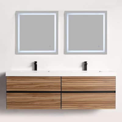 Blossom Annecy 72-Inch Floating Bathroom Vanity with Acrylic Sink