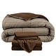 preview thumbnail 36 of 38, Bare Home Down Alternative Reversible Bed-in-a-Bag Cocoa/Taupe, Sheets: Cocoa - King