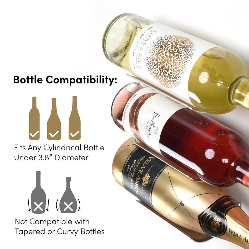 Wall Mounted Wine Rack - 5"D x3.6"W x 1.1"H