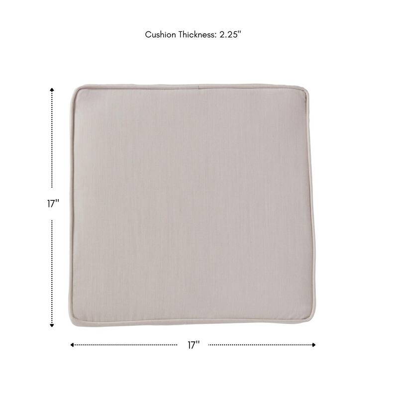 Sunbrella Indoor/ Outdoor 17-inch Square Corded Chair Pad (Set of 2)