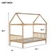 preview thumbnail 34 of 44, Twin Size Solid Wood House Frame Platform Bed, with Headboard and Footboard, with Underbed Storage Space, Minimalist Kids Bed