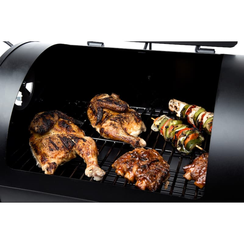 Dyna-Glo Signature Series Portable Tabletop Black Charcoal Grill /Side Firebox