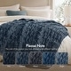 preview thumbnail 11 of 13, Madison Park Solid Ruched Faux Fur 50x60" Ultra-Soft Reversible Throw