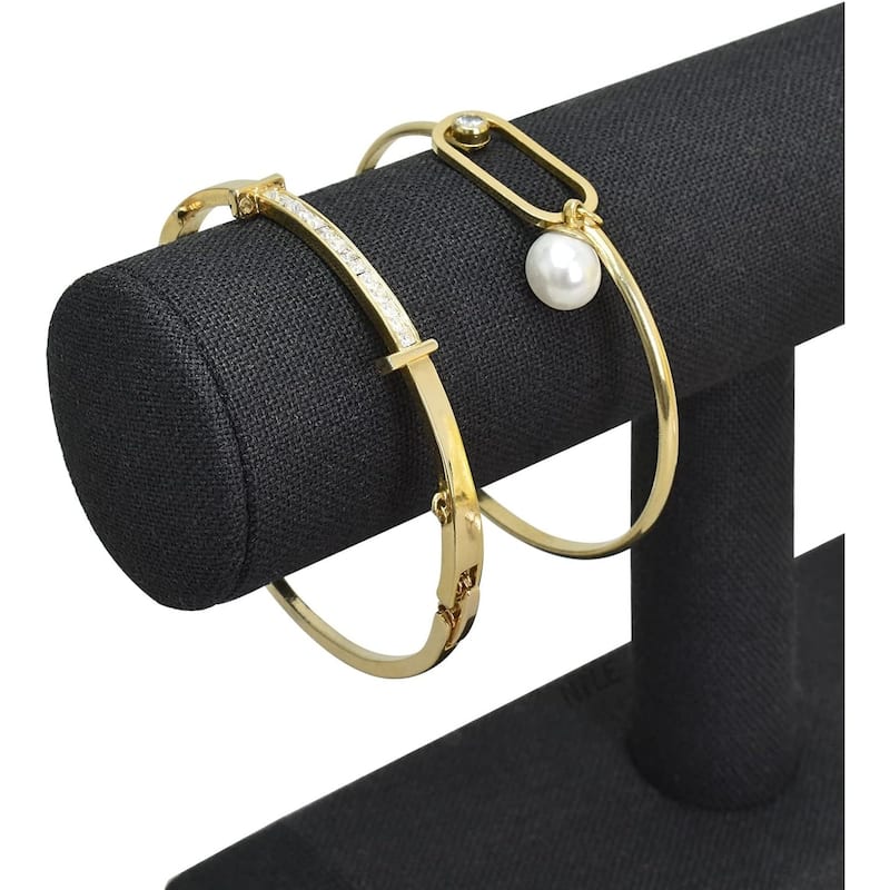 Linen-Covered Wood Jewelry Display - S