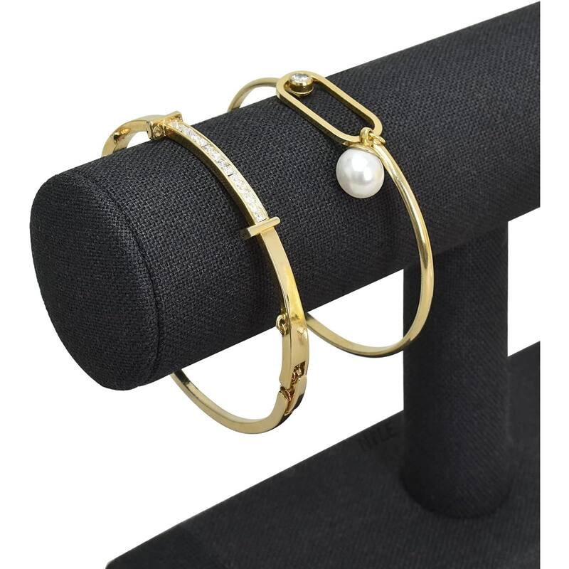 Linen-Covered Wood Jewelry Display - S