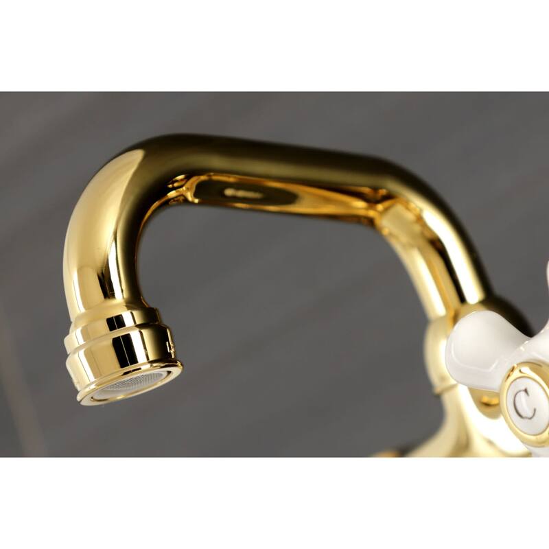 Kingston Brass KS612 Kingston 1.8 GPM Wall Mounted Bridge Bar Faucet