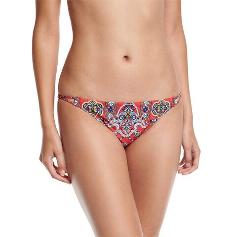 Nanette Lepore Pretty Tough Bikini Bottom Medium Ruby Womens Swimsuit