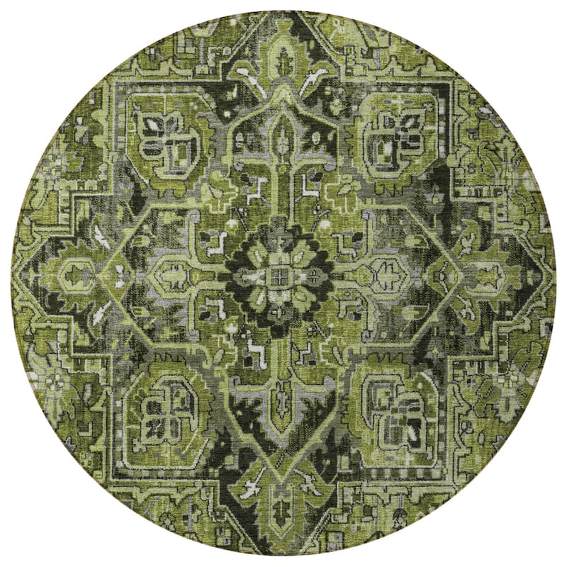 Maso Oriental Weather Resistant Timeless Grace Outdoor Rug