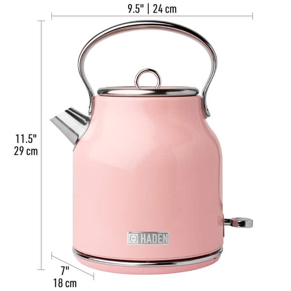 Haden Heritage 1.7 Liter Stainless Steel Electric Tea Kettle - Steel / Copper