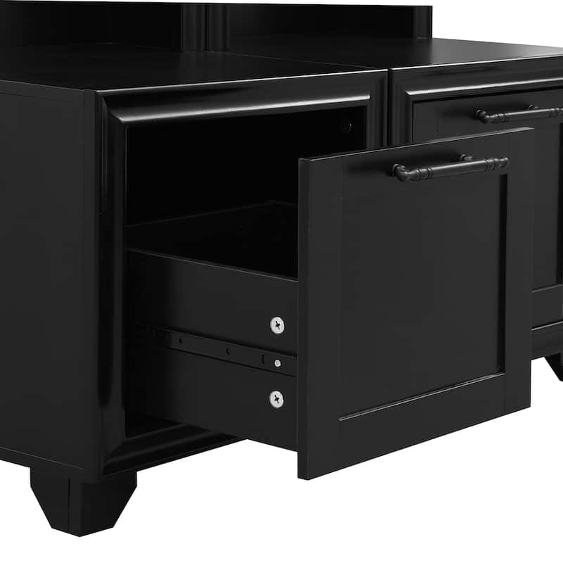 Freestanding Hall Tree with Storage Bench & Hooks, Set of 2 Entryway Coat Rack with Storage Drawers & Anti-Tip Kit