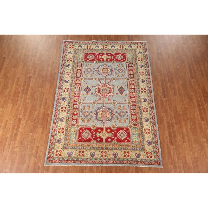 Kazak Oriental Area Rug Handmade Bedroom Wool Carpet - 6'9" x 9'9"