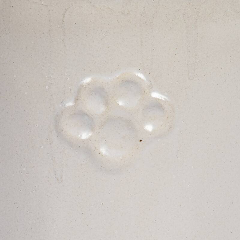 Debossed Stoneware Treat Canister with Paw Print