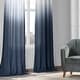 preview thumbnail 38 of 62, Exclusive Fabrics Ombre Faux Linen Light Filtering Curtains (1 Panel) - Lightweight Elegance, Natural Light Enhancement